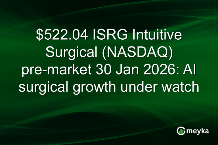$522.04 ISRG Intuitive Surgical (NASDAQ) pre-market 30 Jan 2026: AI surgical growth under watch