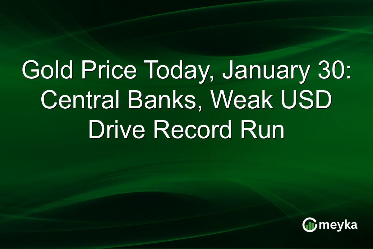 Gold Price Today, January 30: Central Banks, Weak USD Drive Record Run