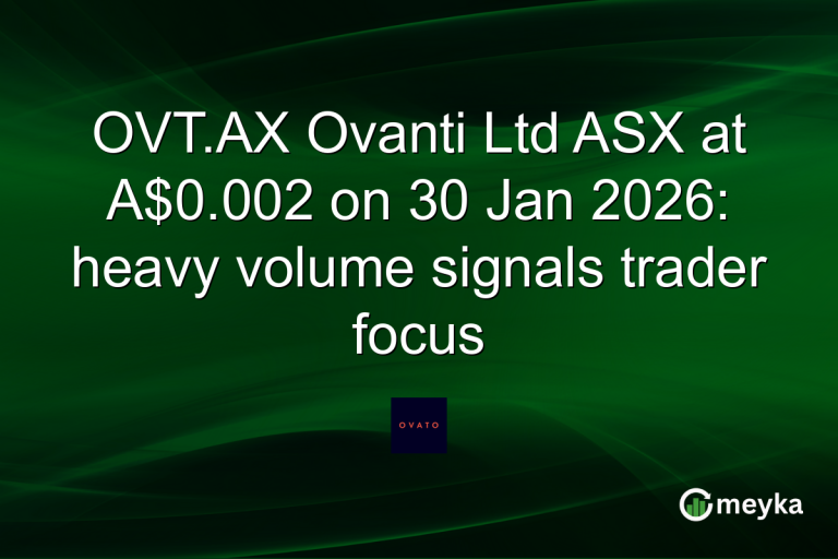 OVT.AX Ovanti Ltd ASX at A$0.002 on 30 Jan 2026: heavy volume signals trader focus