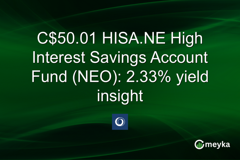 C$50.01 HISA.NE High Interest Savings Account Fund (NEO): 2.33% yield insight