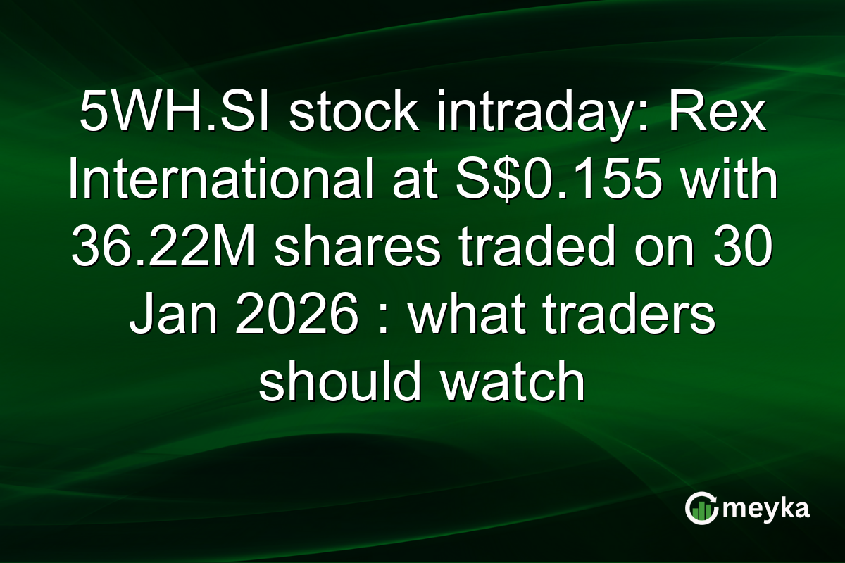 5WH.SI stock intraday: Rex International at S$0.155 with 36.22M shares traded on 30 Jan 2026 : what traders should watch