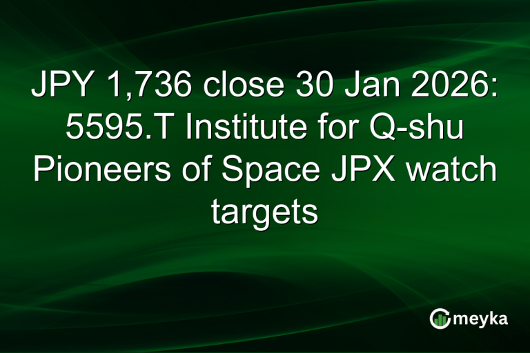 JPY 1,736 close 30 Jan 2026: 5595.T Institute for Q-shu Pioneers of Space JPX watch targets