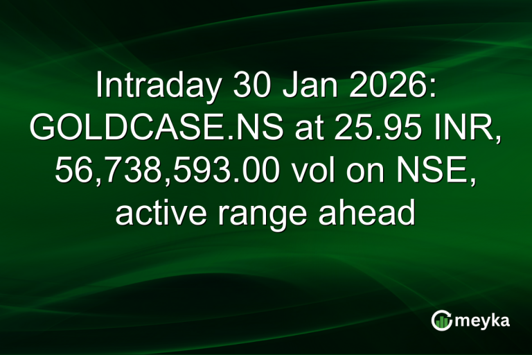 Intraday 30 Jan 2026: GOLDCASE.NS at 25.95 INR, 56,738,593.00 vol on NSE, active range ahead