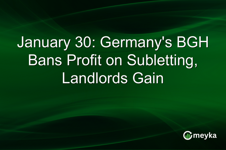 January 30: Germany's BGH Bans Profit on Subletting, Landlords Gain