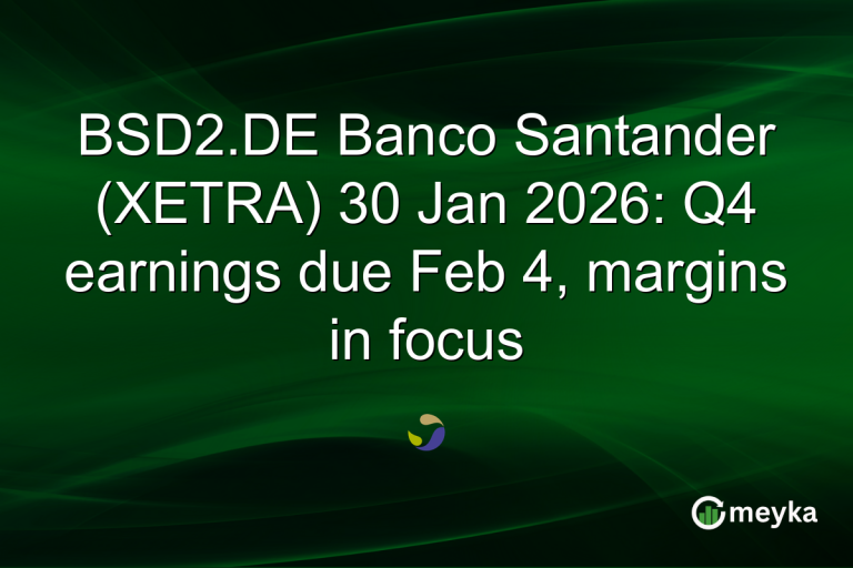 BSD2.DE Banco Santander (XETRA) 30 Jan 2026: Q4 earnings due Feb 4, margins in focus