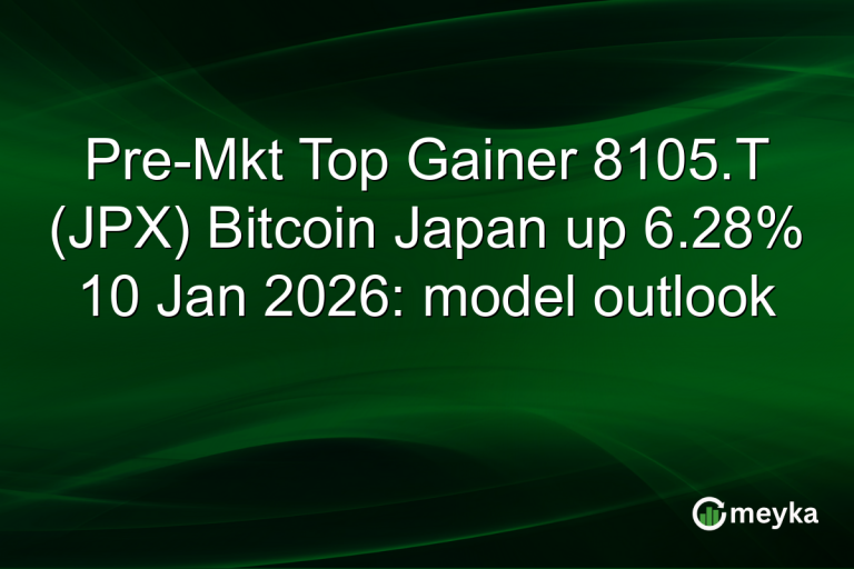 Pre-Mkt Top Gainer 8105.T (JPX) Bitcoin Japan up 6.28% 10 Jan 2026: model outlook