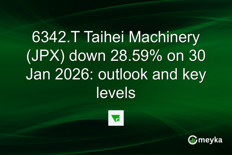 6342.T Taihei Machinery (JPX) down 28.59% on 30 Jan 2026: outlook and key levels