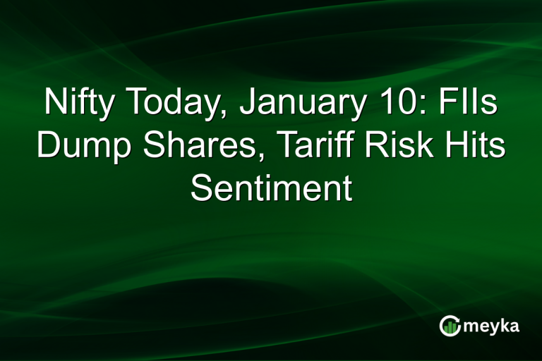 Nifty Today, January 10: FIIs Dump Shares, Tariff Risk Hits Sentiment