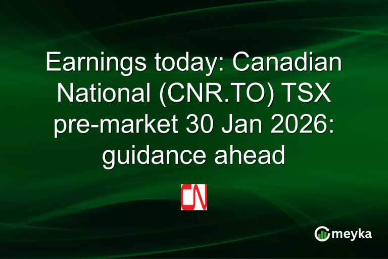 Earnings today: Canadian National (CNR.TO) TSX pre-market 30 Jan 2026: guidance ahead