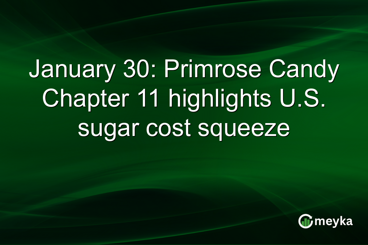 January 30: Primrose Candy Chapter 11 highlights U.S. sugar cost squeeze