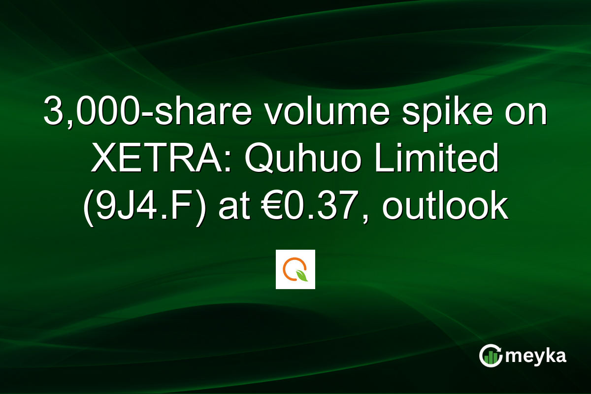3,000-share volume spike on XETRA: Quhuo Limited (9J4.F) at €0.37, outlook
