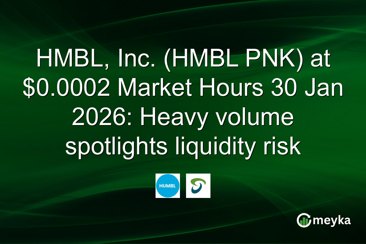 HMBL, Inc. (HMBL PNK) at $0.0002 Market Hours 30 Jan 2026: Heavy volume spotlights liquidity risk
