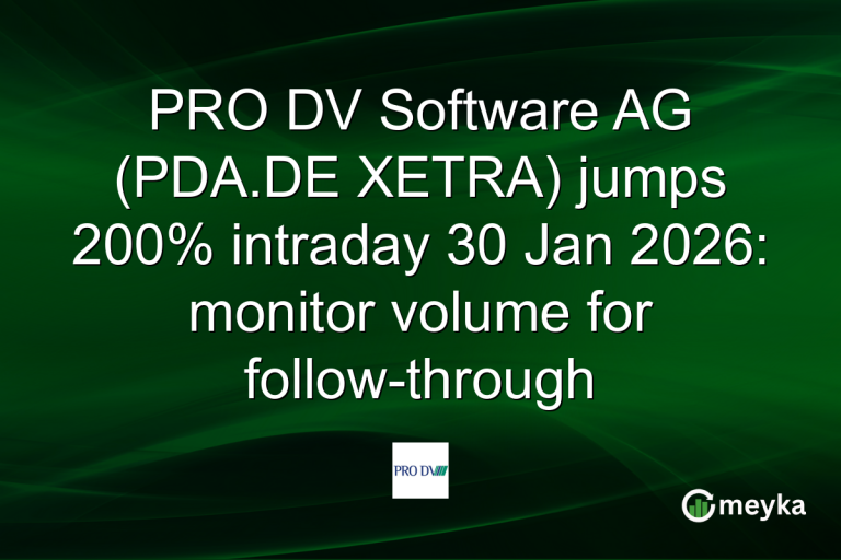 PRO DV Software AG (PDA.DE XETRA) jumps 200% intraday 30 Jan 2026: monitor volume for follow-through