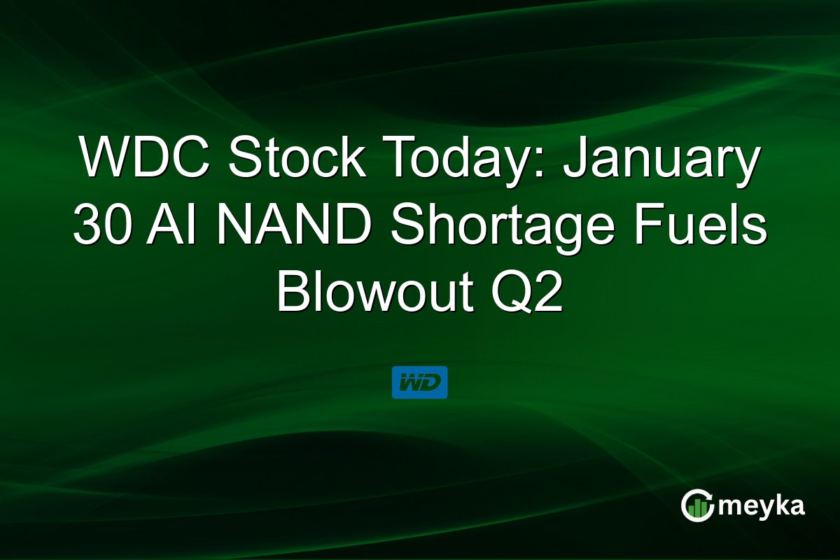 WDC Stock Today: January 30 AI NAND Shortage Fuels Blowout Q2