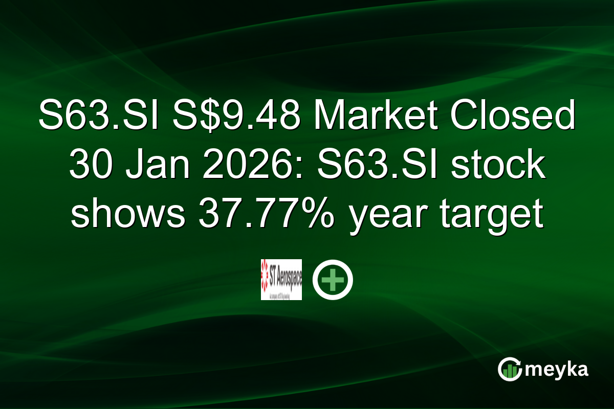 S63.SI S$9.48 Market Closed 30 Jan 2026: S63.SI stock shows 37.77% year target