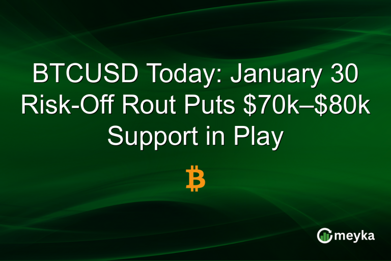 BTCUSD Today: January 30 Risk-Off Rout Puts $70k–$80k Support in Play