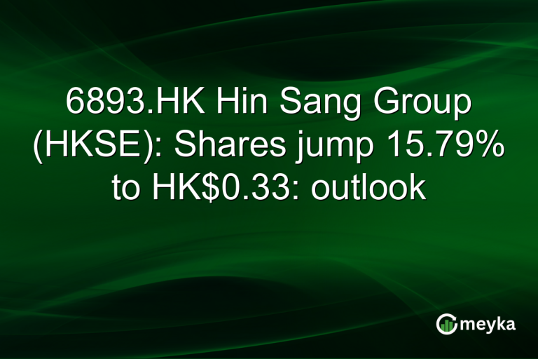6893.HK Hin Sang Group (HKSE): Shares jump 15.79% to HK$0.33: outlook