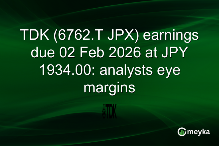 TDK (6762.T JPX) earnings due 02 Feb 2026 at JPY 1934.00: analysts eye margins
