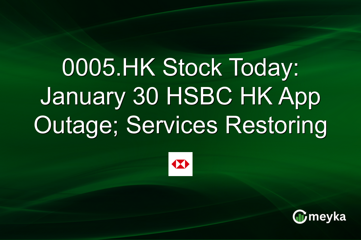 0005.HK Stock Today: January 30 HSBC HK App Outage; Services Restoring