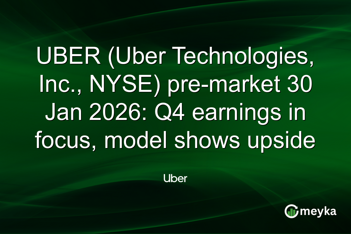 UBER (Uber Technologies, Inc., NYSE) pre-market 30 Jan 2026: Q4 earnings in focus, model shows upside
