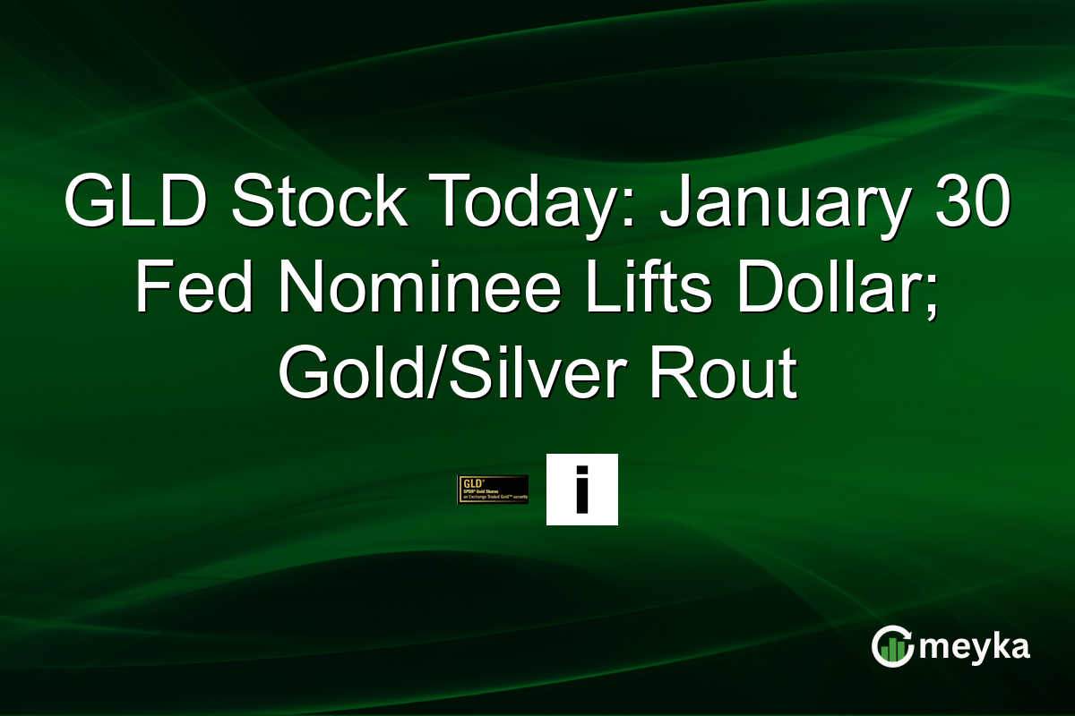 GLD Stock Today: January 30 Fed Nominee Lifts Dollar; Gold/Silver Rout