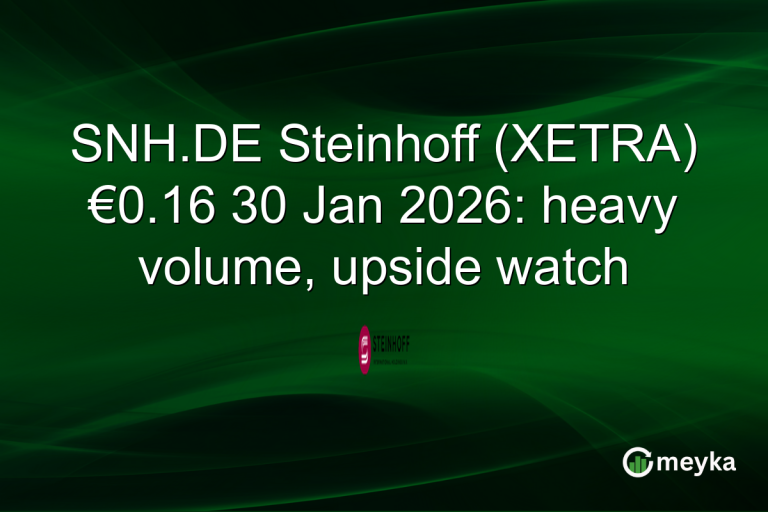 SNH.DE Steinhoff (XETRA) €0.16 30 Jan 2026: heavy volume, upside watch
