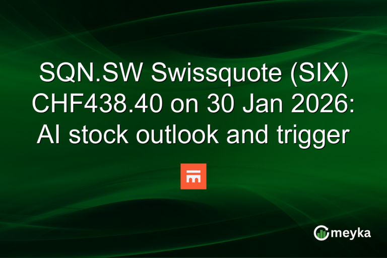 SQN.SW Swissquote (SIX) CHF438.40 on 30 Jan 2026: AI stock outlook and trigger