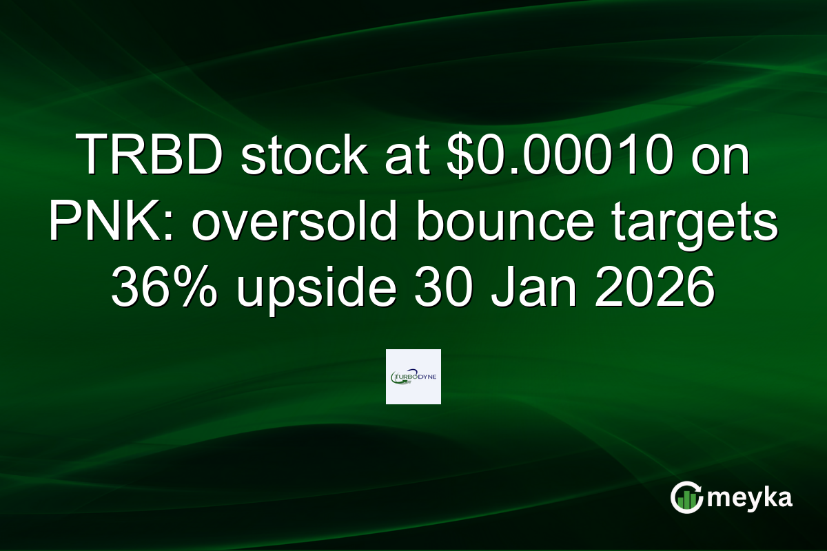 TRBD stock at $0.00010 on PNK: oversold bounce targets 36% upside 30 Jan 2026