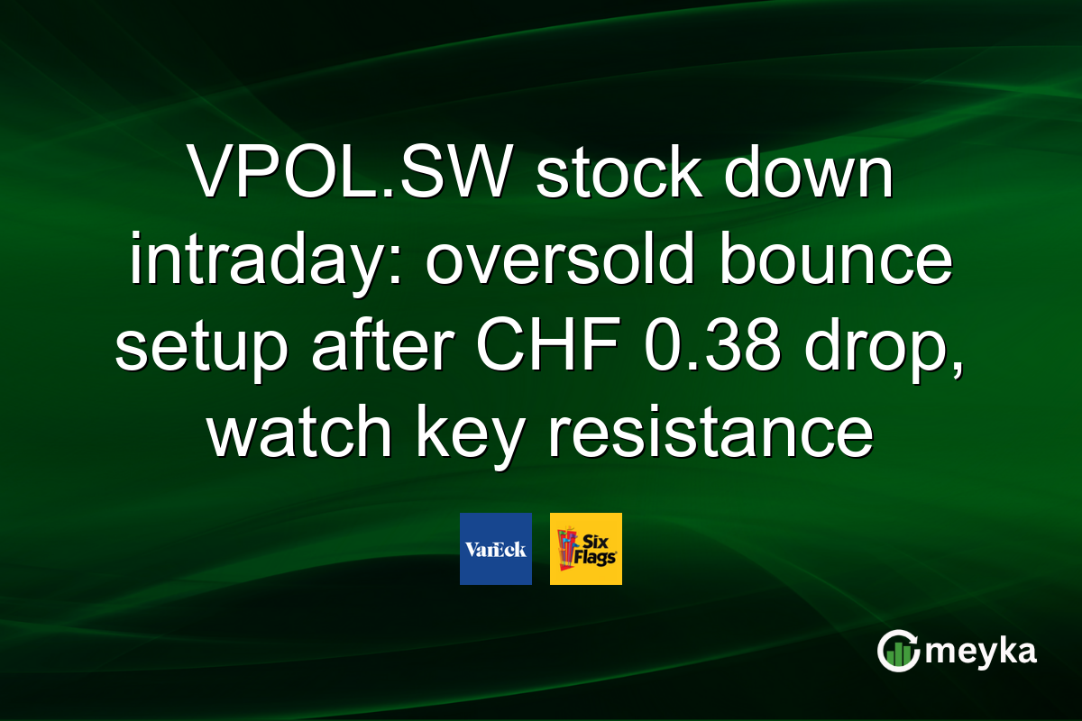 VPOL.SW stock down intraday: oversold bounce setup after CHF 0.38 drop, watch key resistance