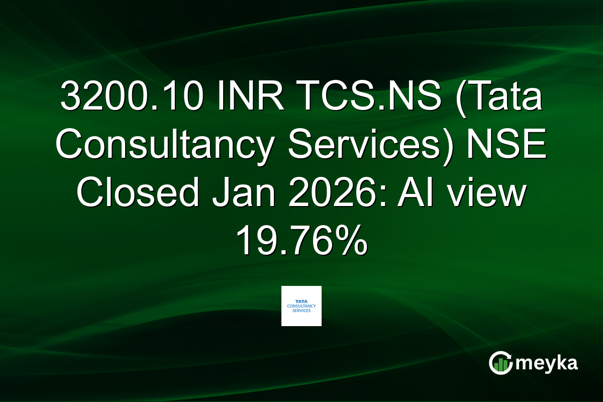 3200.10 INR TCS.NS (Tata Consultancy Services) NSE Closed Jan 2026: AI view 19.76%