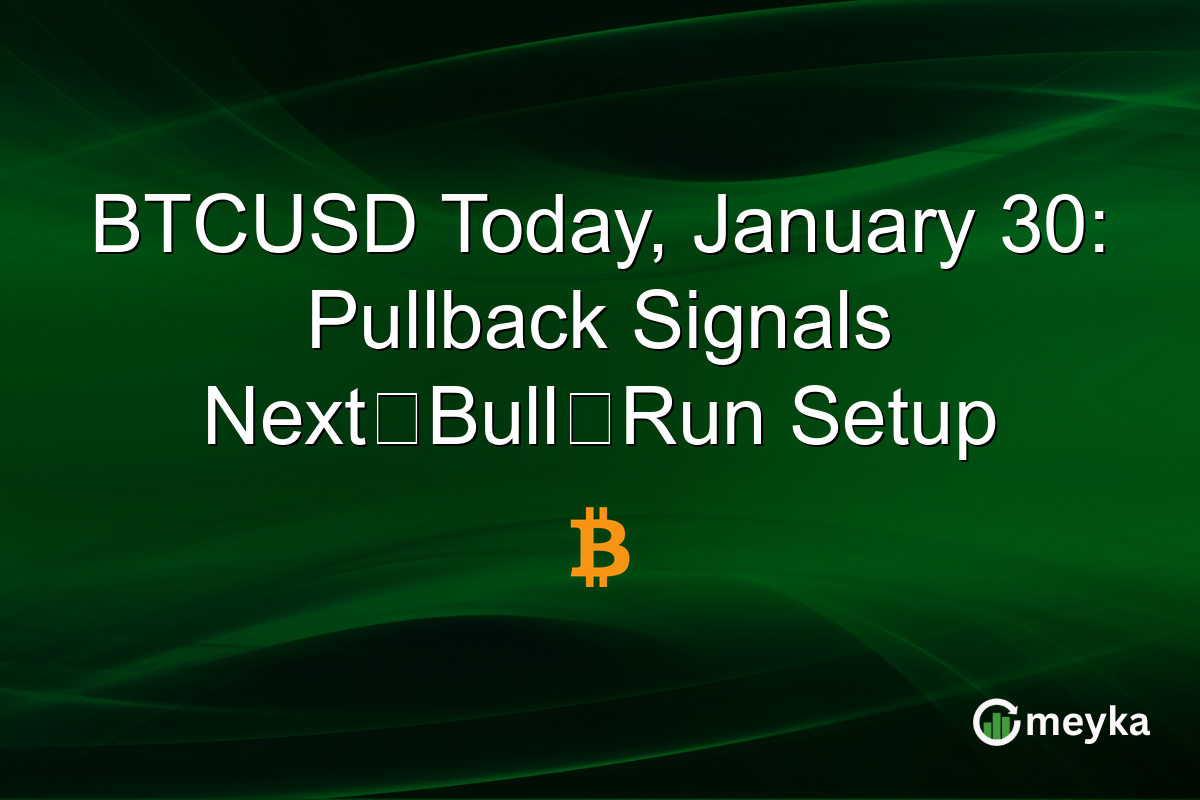 BTCUSD Today, January 30: Pullback Signals Next‑Bull‑Run Setup