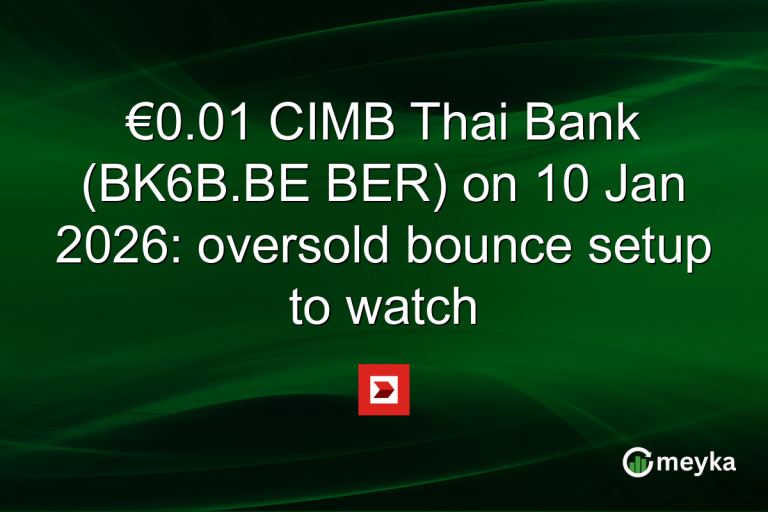 €0.01 CIMB Thai Bank (BK6B.BE BER) on 10 Jan 2026: oversold bounce setup to watch