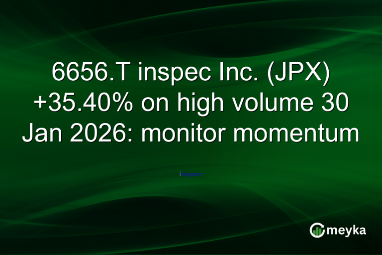 6656.T inspec Inc. (JPX) +35.40% on high volume 30 Jan 2026: monitor momentum
