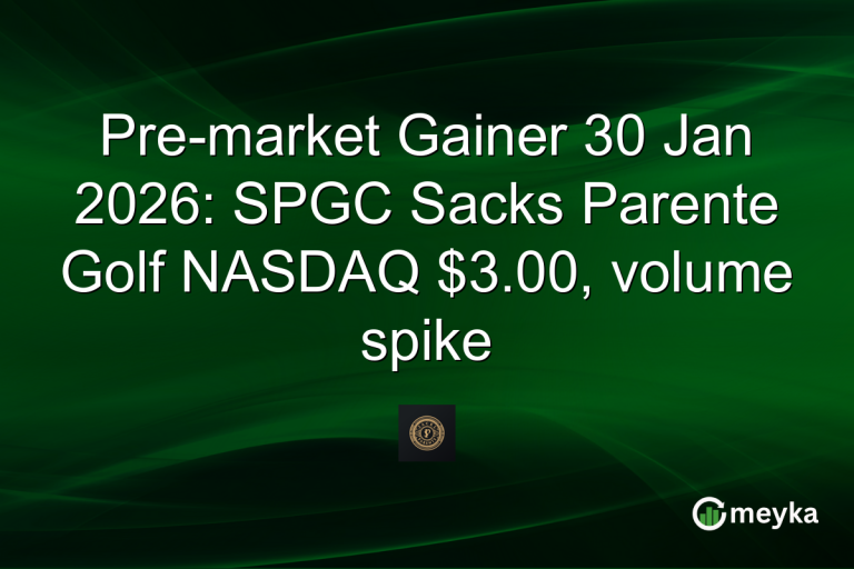 Pre-market Gainer 30 Jan 2026: SPGC Sacks Parente Golf NASDAQ $3.00, volume spike