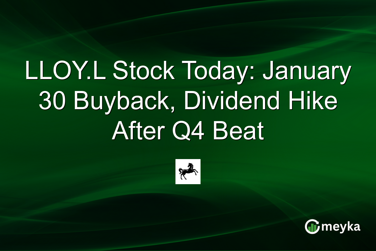 LLOY.L Stock Today: January 30 Buyback, Dividend Hike After Q4 Beat