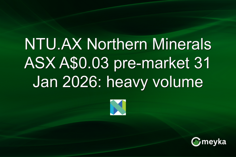 NTU.AX Northern Minerals ASX A$0.03 pre-market 31 Jan 2026: heavy volume
