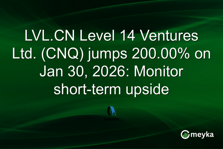 LVL.CN Level 14 Ventures Ltd. (CNQ) jumps 200.00% on Jan 30, 2026: Monitor short-term upside