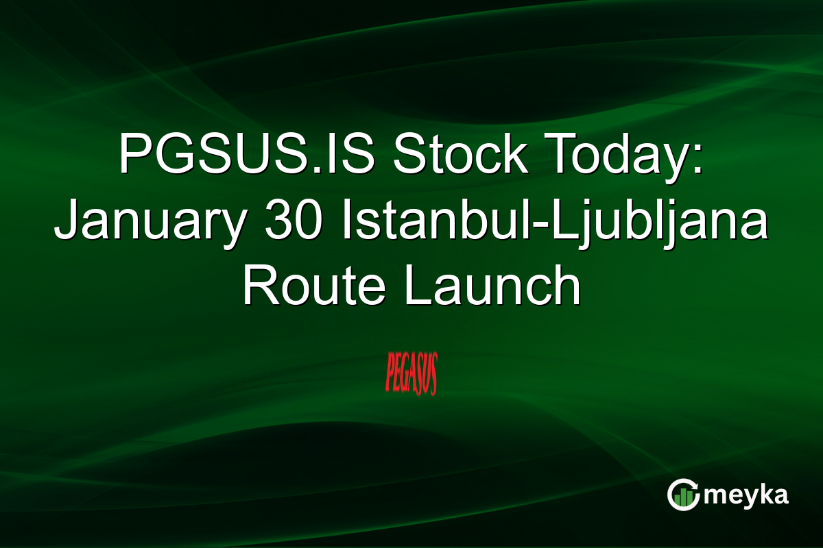 PGSUS.IS Stock Today: January 30 Istanbul-Ljubljana Route Launch