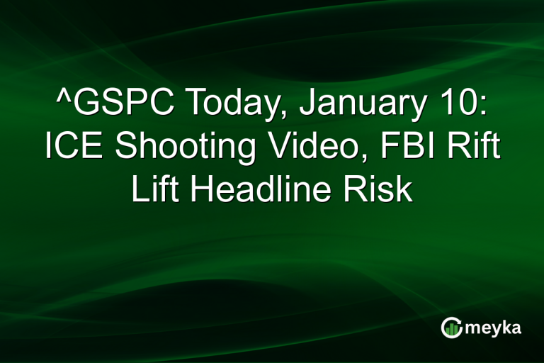 ^GSPC Today, January 10: ICE Shooting Video, FBI Rift Lift Headline Risk