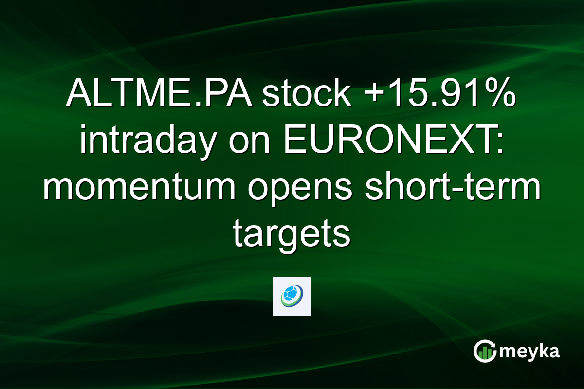 ALTME.PA stock +15.91% intraday on EURONEXT: momentum opens short-term targets