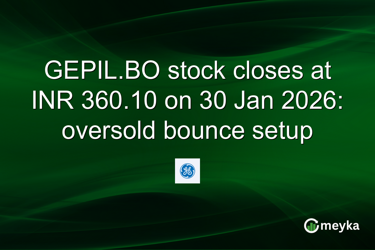 GEPIL.BO stock closes at INR 360.10 on 30 Jan 2026: oversold bounce setup