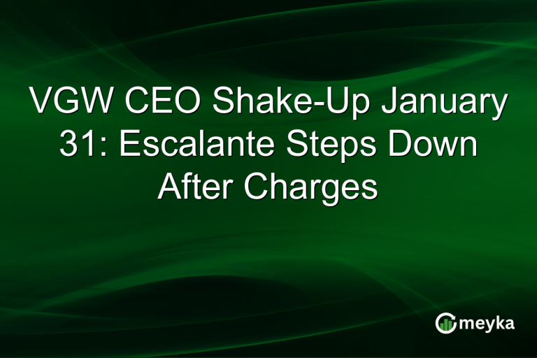VGW CEO Shake-Up January 31: Escalante Steps Down After Charges