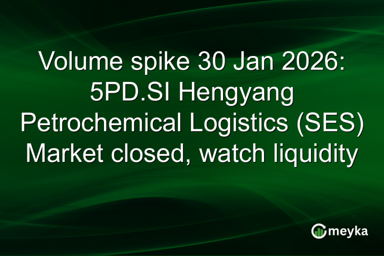 Volume spike 30 Jan 2026: 5PD.SI Hengyang Petrochemical Logistics (SES) Market closed, watch liquidity
