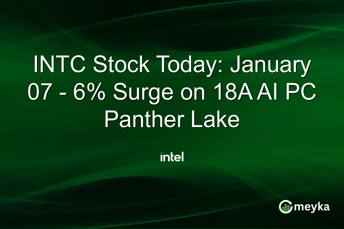 INTC Stock Today: January 07 - 6% Surge on 18A AI PC Panther Lake