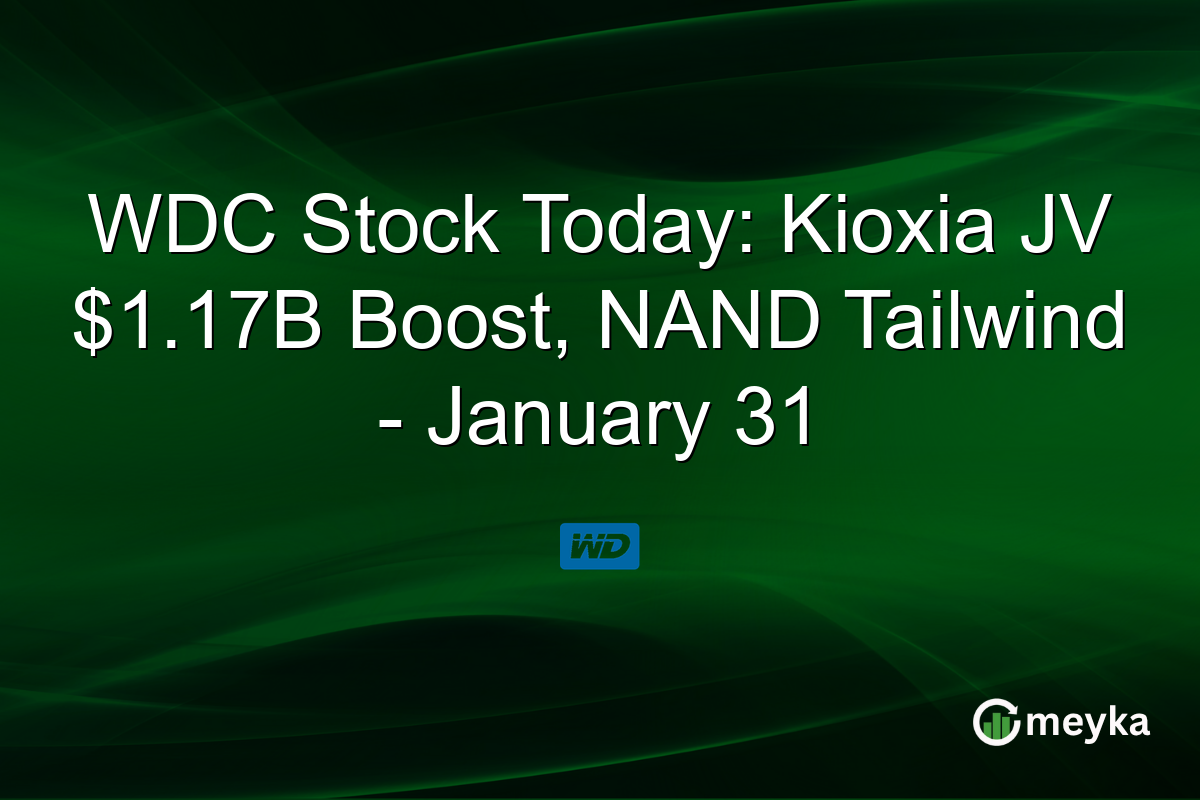 WDC Stock Today: Kioxia JV $1.17B Boost, NAND Tailwind - January 31