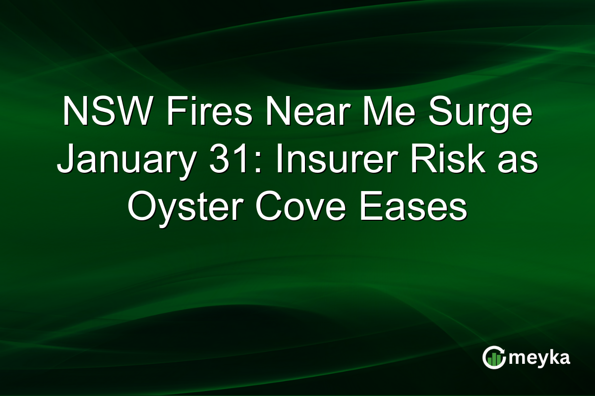 NSW Fires Near Me Surge January 31: Insurer Risk as Oyster Cove Eases