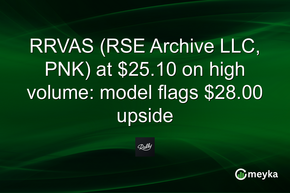 RRVAS (RSE Archive LLC, PNK) at $25.10 on high volume: model flags $28.00 upside