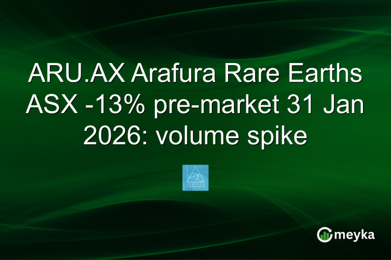 ARU.AX Arafura Rare Earths ASX -13% pre-market 31 Jan 2026: volume spike