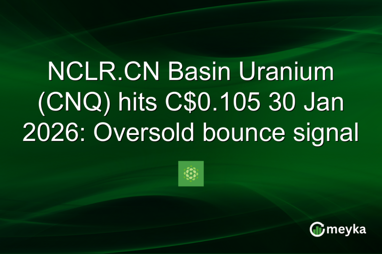 NCLR.CN Basin Uranium (CNQ) hits C$0.105 30 Jan 2026: Oversold bounce signal