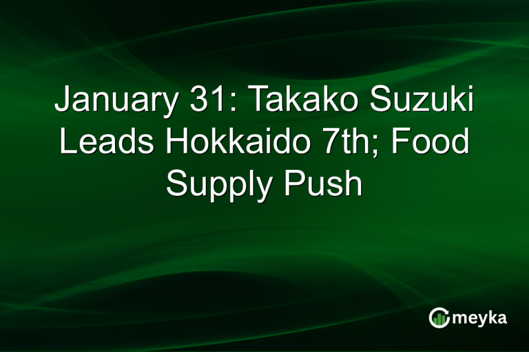 January 31: Takako Suzuki Leads Hokkaido 7th; Food Supply Push